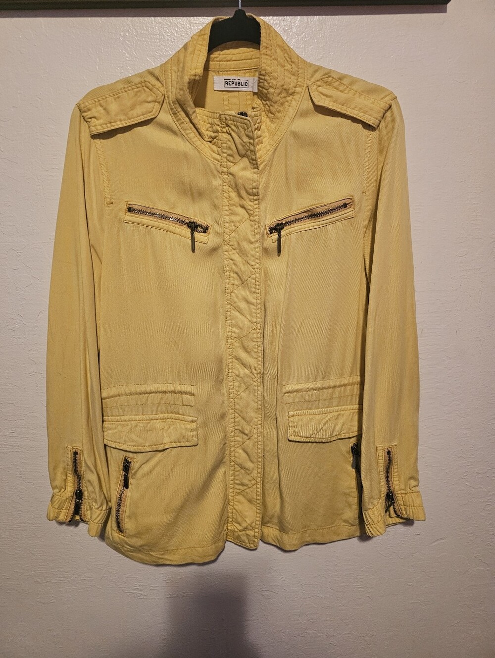 For The Republic Yellow Utility Jacket for Women